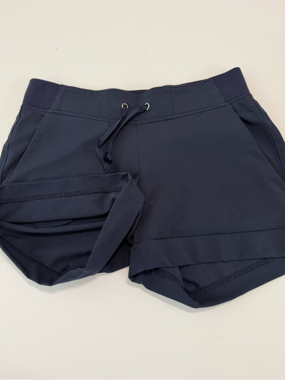 Women's Navy Athletic Pull-On Drawstring Shorts